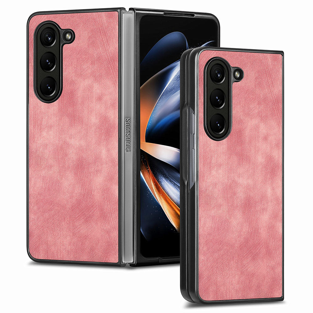 For Samsung Galaxy Z Fold5 5G Vintage PU Leather PC Phone Case Anti-Scratch Protective Cover For Samsung Galaxy Z Fold5 5G Vintage PU Leather PC Phone Case Anti-Scratch Protective Cover